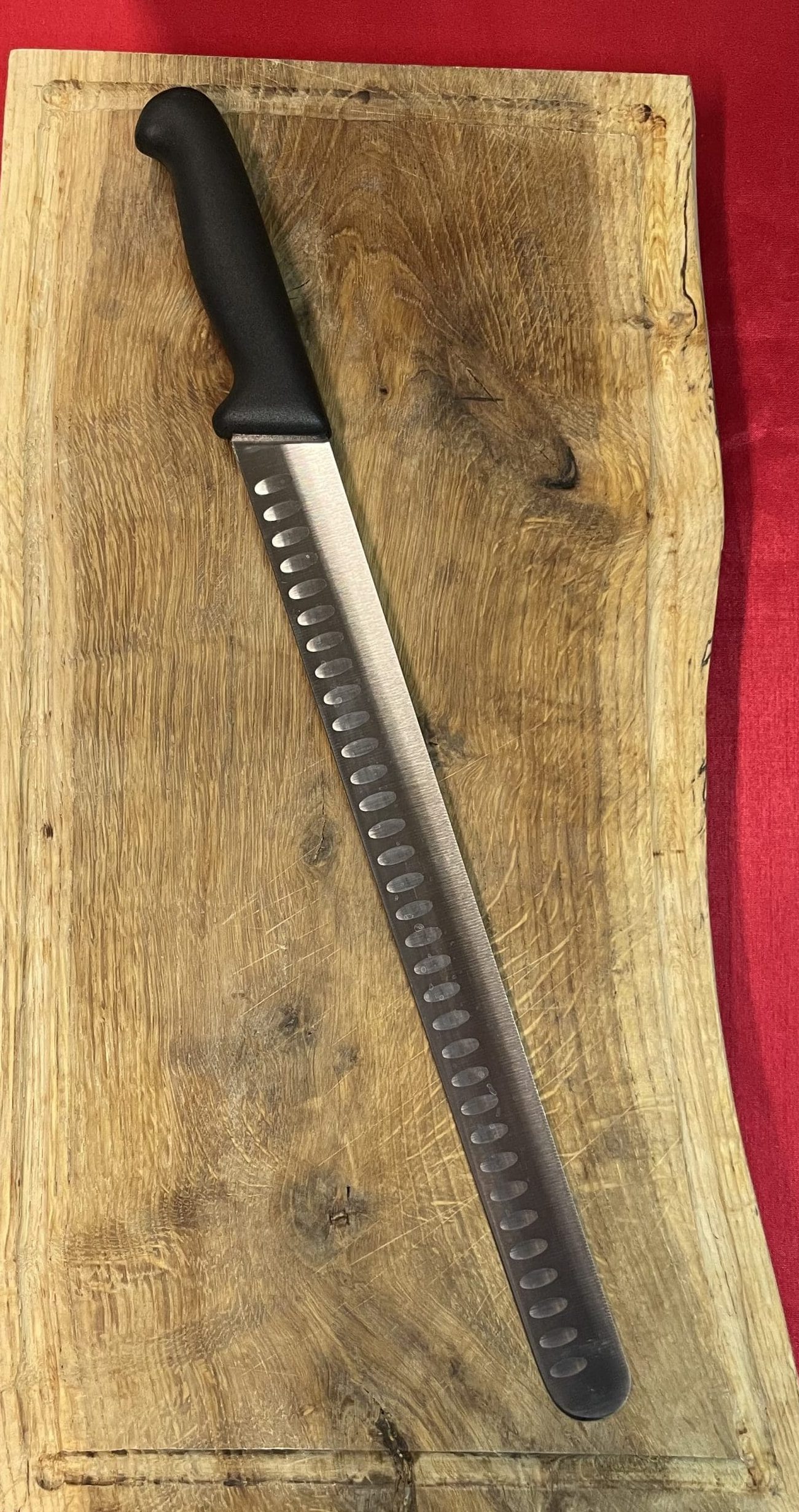 Laksekniv med knivblad på 36 cm. og luftskær